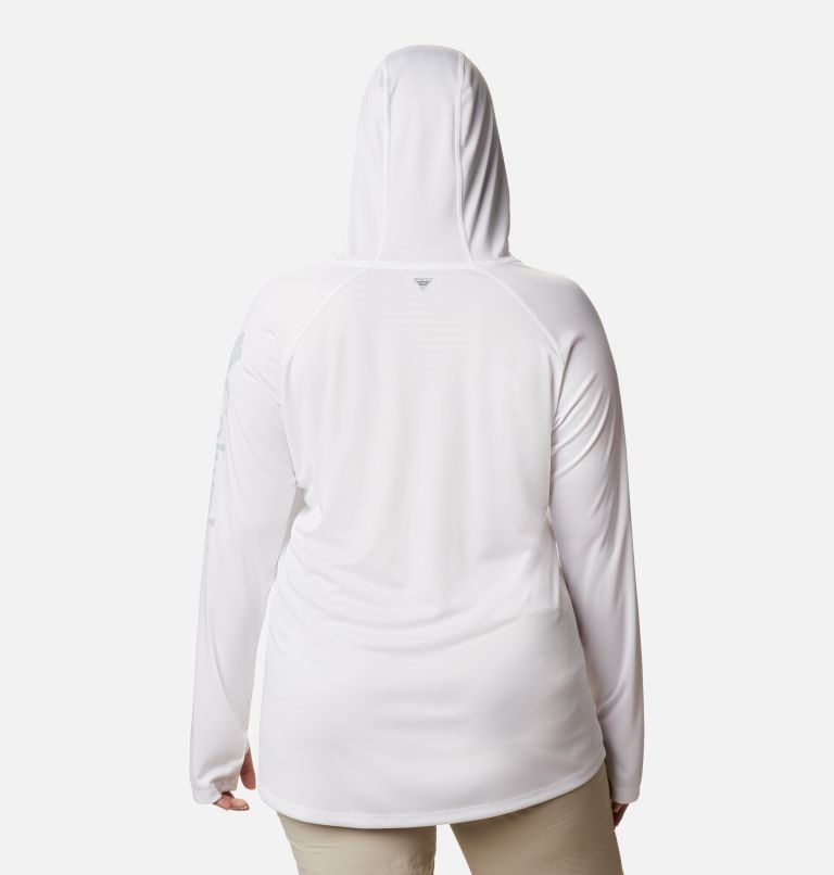 Women's Columbia PFG Tidal Tee Hoodie White | Plus Size CA-R108A